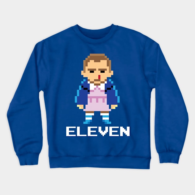 Stranger Things Eleven Pixel Character Crewneck Sweatshirt by Rebus28